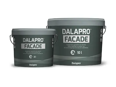 Dalapro Facade - grått utomhusspackel i för mindre lagningar på mineraliska underlag