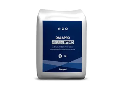 Dalapro Airless Hydro - färdigblandat, blått sprutspackel speciellt för våtrum