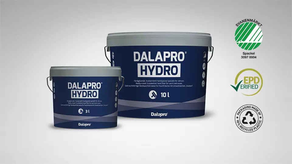 Våtrumsspackel Svanenmärkt Dalapro Hydro