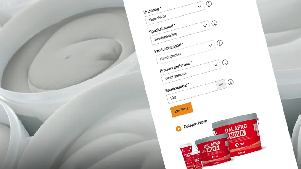 Dalapro Spackelberäknare
