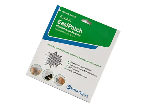 Gyproc EasiPatch Platerboard Patches - reparationssats för lagning av hål och skador på gipsskivor