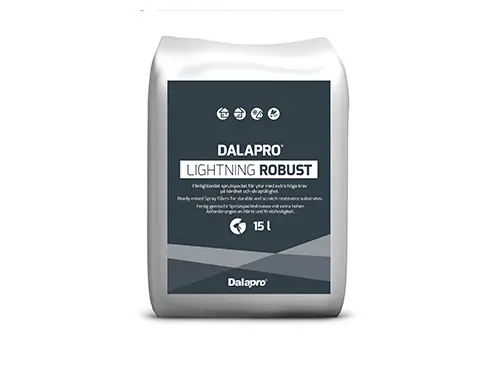 Dalapro Lightning Robust - färdigblandat sprutspackel för ytor med extra höga krav på hårdhet och skraptålighet
