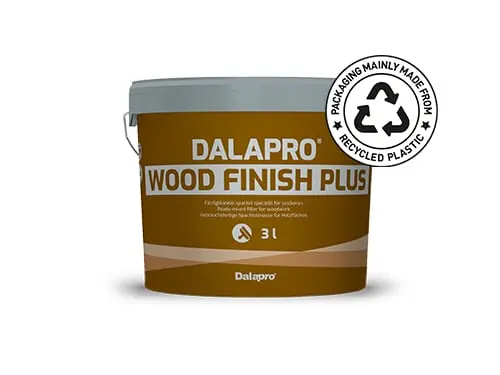 Dalapro Wood Finish Plus - färdigblandat, vitt fingraderat handspackel för snickerier.