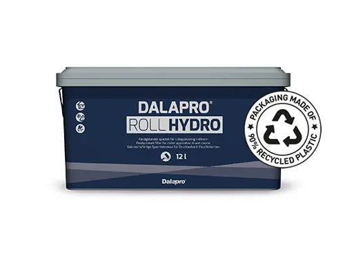 Dalapro Roll Hydro -  ett färdigblandat blått rullspackel för våtrum