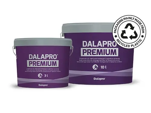 Dalapro Premium - Vitt, färdigblandat handspackel med extra bra fyllnadsförmåga